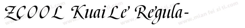 ZCOOL KuaiLe Regula字体转换